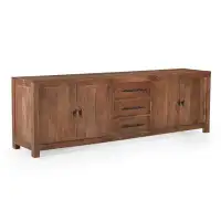 Millwood Pines Dayzah Solid Wood Media Console - Brown