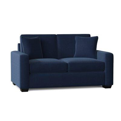 Wade Logan Anastase 64" Square Arm Loveseat with Reversible Cushions in Couches & Futons