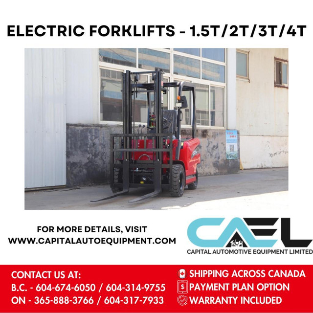 FINANCING AVAILABLE - Brand New !!! Electric Forklifts - 1.5T/2T/3T/4T in Other Business & Industrial - Image 4