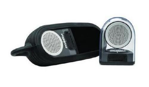 Sylvania Pair of True Wireless Stereo Magnetic Bluetooth Speakers with Silicone Sleeve - Black in Speakers - Image 3