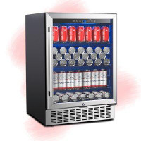 AOBOSI 164 Can 24 Inch Built-In Beverage Refrigerator