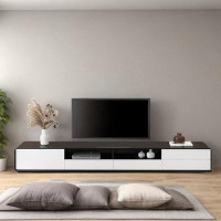 LORENZO Nordic Simple Modern TV Cabinet Living Room TV Cab 86.6'' W Storage Credenza