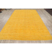 Rugsource One-of-a-Kind Hand-Knotted 6'6" X 9'11" Wool Yellow Area Rug