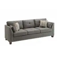 Latitude Run® Linen Sofa W/4 Pillows