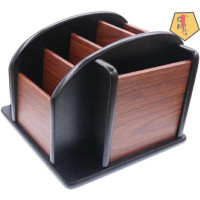 GN109 Wooden Office Supplies Desk Organizer  Wood Desktop Storage Caddy Storage Holder Organizer For Mail, Pen Pencil