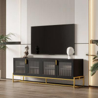 Mercer41 Stylish TV Stand and Entertainment Centre with Shelf, Wood TV Media Console Supported
