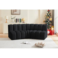 Meridian Furniture USA Arc Velvet Modular Sofa