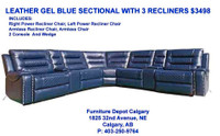 7 PC Leather Gel Power Recliner Sectional $3498