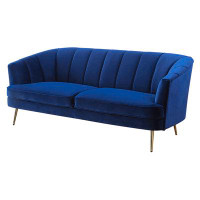 Everly Quinn Eivor Upholstered Sofa Blue