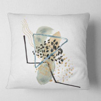 East Urban Home Minimalistic Ink Mountains And Golden Polka Dots