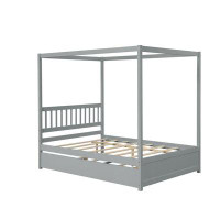 House of Hampton Canopy Bed With Trundle