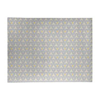 East Urban Home Colour Accent Hand Drawn Triangles Poly Chenille Rug