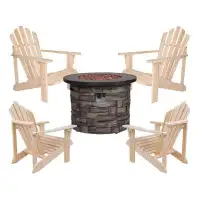 Rosecliff Heights Braeleigh 5-Piece Fire Pit Seating Group Set