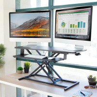Mount-it Mount-It! Height Adjustable Standing Desk Converter, 37.4" L x 15.9" D, 37 lbs. Capacity