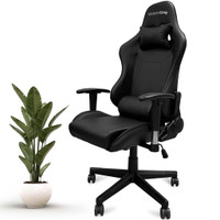 MotionGrey Enforcer - Office Gaming Chair, Ergonomic, High Back, PU Leather, with Height Adjustment, &amp; Headrest - Bl