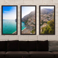 Made in Canada - Picture Perfect International Positano, Italy - 3 Piece Picture Frame Photograph Print Set on Acrylic