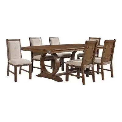 Enitial Lab Fayzaan 7-Piece Dining Dining Table Set