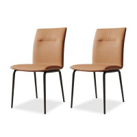 Orren Ellis 35.43" Grey Solid back side Chair(Set of 2)