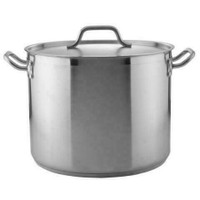 24 Qt. Heavy-Duty Stainless Steel Stock Pot with Cover *RESTAURANT EQUIPMENT PARTS SMALLWARES HOODS AND MORE*