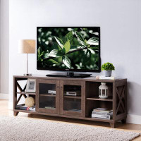 Gracie Oaks TV Stand with Open Shelves and 1 Cabinet