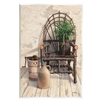 Stupell Industries Comfortable Porch Chair Still Life Rural Plant Wall Plaque Art By Cecile Baird