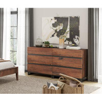 Millwood Pines Dresser For Bedroom, Closet Organizers And Storage With 6 Drawers Walnut
