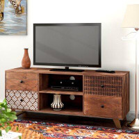Dakota Fields Rayford Solid Wood TV Stand for TVs up to 65"
