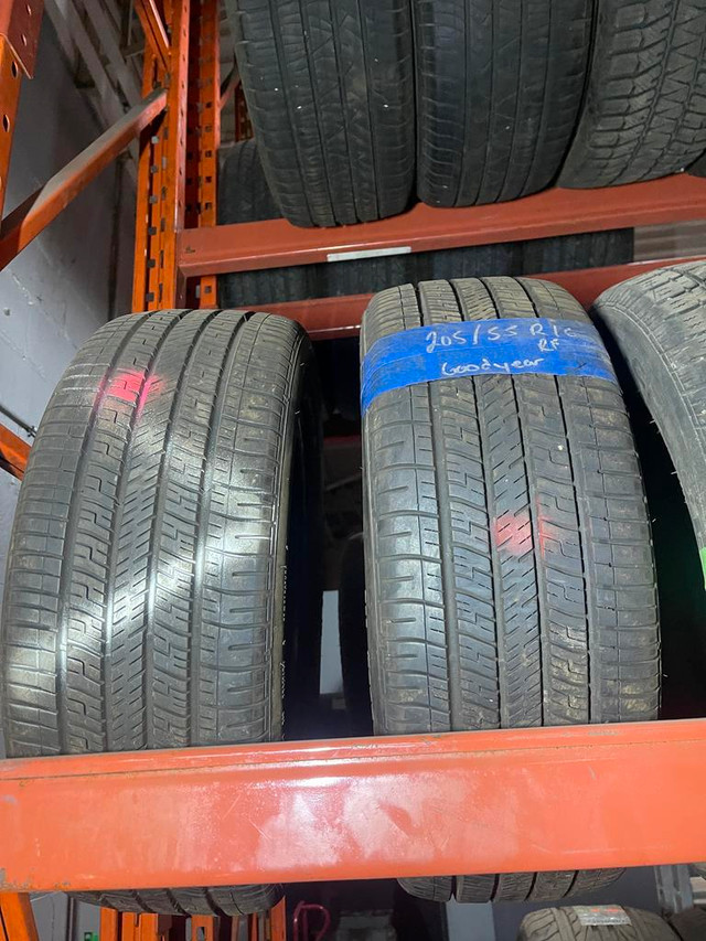 USED PAIR 205/55/16 GOOD YEAR EAGLE AS 90% TREAD @YORKREGIONTIRE in Tires & Rims in Ontario