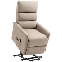 LIFT CHAIR FOR ELDERLY, POWER CHAIR RECLINER WITH REMOTE CONTROL, SIDE POCKETS FOR LIVING ROOM, BROWN