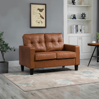 Double sofa 51.4" W x 33.1" D x 36"H Brown