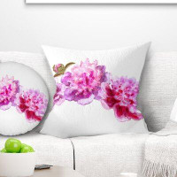 East Urban Home Floral Peony Flowers Pillow