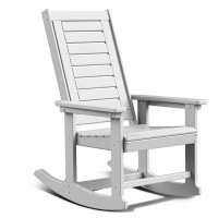 Dovecove Outdoor Rocking Chair Black, Hdpe Chair For Patio Outside Backyard Balcony Garden