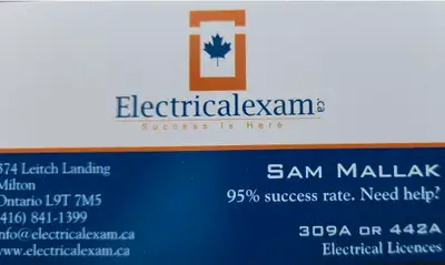 Learn more at https://electricalexam.ca/ or call (416) 841-1399 anytime, 50% Off of the BC Construct...