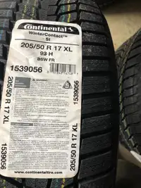 FOUR NEW 205 / 50 R17 CONTINENTAL WINTECONTACT SI TIRES -- CLEARANCE