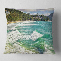 Made in Canada - East Urban Home Exotic Tropical Beach Blue Waters Oversized Beach Pillow