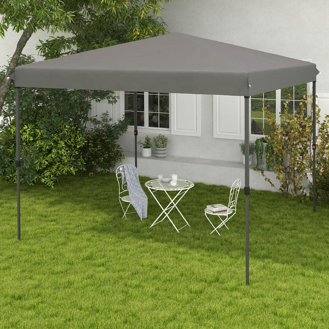 Pop Up Canopy 118.1" L x 118.1" W x 108.3" H Dark Grey in Patio & Garden Furniture