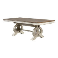 Enitial Lab Schleicher Butterfly Leaf Solid Wood Trestle Dining Table