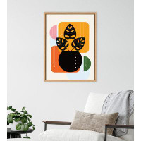 Beachcrest Home Mid-Century Bright Colourful Plant Wall Art