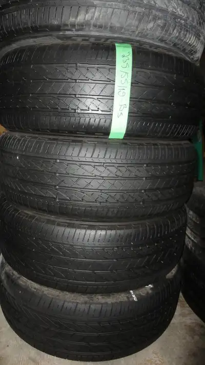 235 55 19 4 Bridgestone Turanza Used A/S Tires With 75% Tread Left