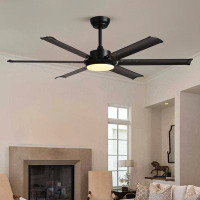Ebern Designs 52'' Ceiling Fan With Led Lights And Remote Control