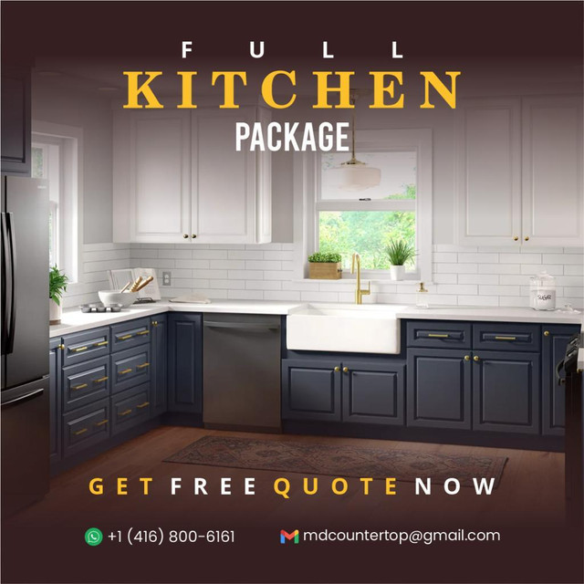 Full Kitchen Installation Package in Cabinets & Countertops in Toronto (GTA)