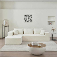 Ebern Designs 104.33" Sponge Sectional Sofa Couch, L Shaped Upholstered Corner Cloud Couch