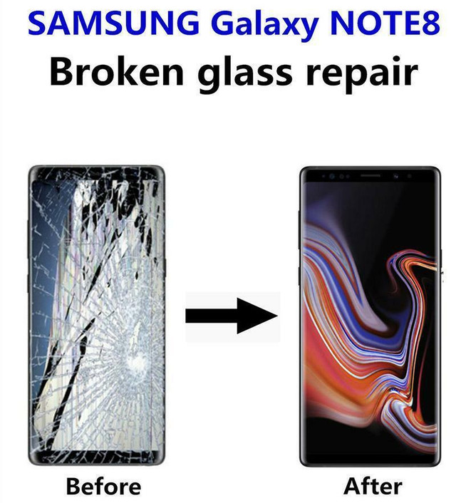Samsung Galaxy Note 8 cracked screen display glass LCD repair FAST ** in Cell Phone Services in Toronto (GTA)