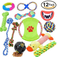 Dog Toys Gift Set Pet Chew Rope Toy PEHOST 12 Pack Teeth cleaning for Small Medium Dogs