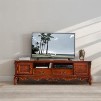 RARLON American retro solid wood living room can store TV cabinet