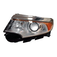 Head Lamp Driver Side Ford Edge 2011-2014 Halogen Without Sport Without Logo Chrome Bezel High Quality , FO2502291