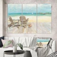 Made in Canada - East Urban Home 'Seaside Morning No Window' Painting Multi-Piece Image on Wrapped Canvas