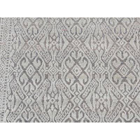 Isabelline 2'7"x10'4" Nyanza Green Hand Knotted Abarasque Design Real Silk Textured Wool Runner Rug 03E67355630E4F53A650