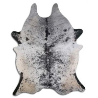 Foundry Select NATURAL HAIR ON Cowhide RUG SALT AND PEPPER BLACK AND WHITE 3 - 5 M GRADE A