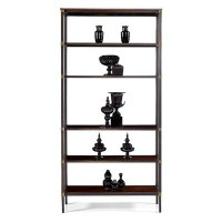 Hickory White Cannes 92" H x 46" W Metal Etagere Bookcase